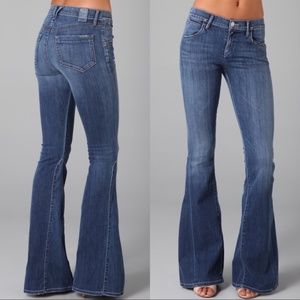 Goldsign "Gower" Jeans 29 Flare Distressed, 35” Inseam